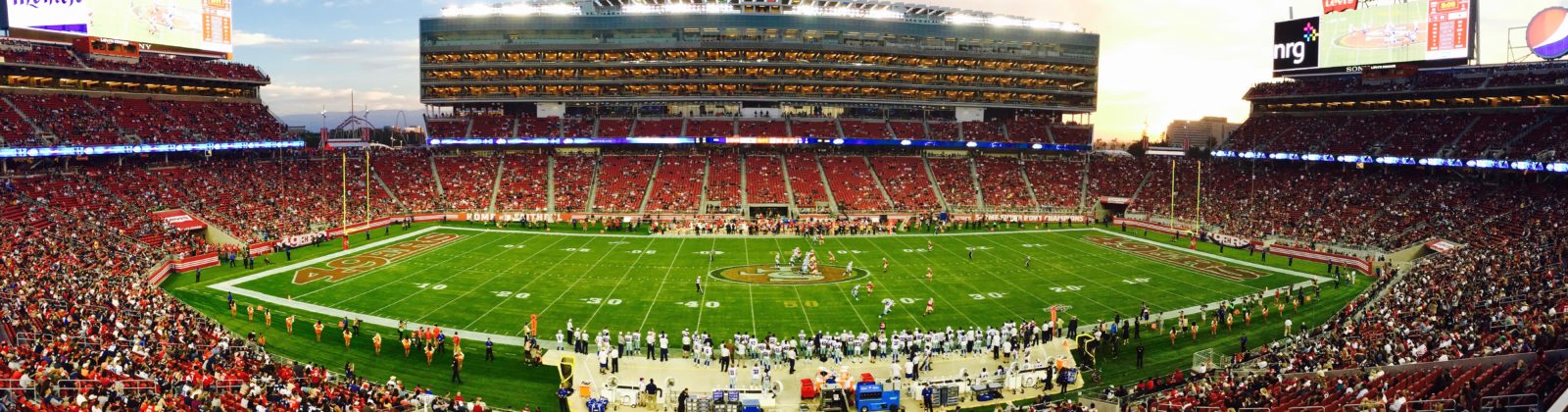 football field with stadium semi field