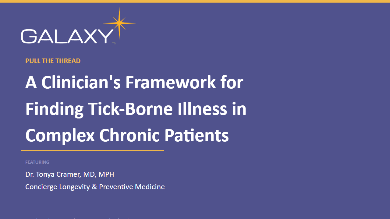 July Dr. Cramer Webinar with Galaxy Diagnostics